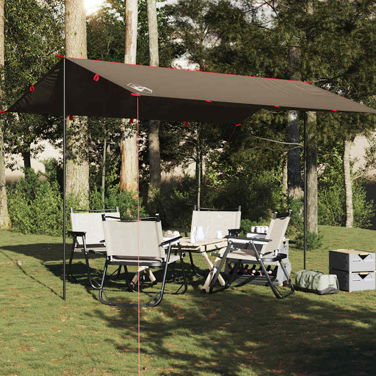 Kampeerluifel vidaXL waterdicht 406x306 cm bruin - afbeelding 1