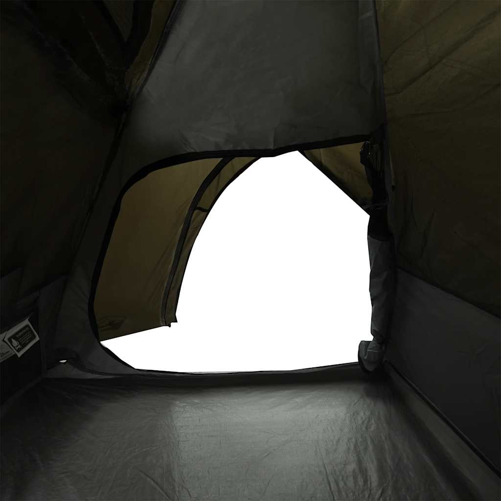 Detail van de open ingang van de vidaXL koepeltent met gaas voor ventilatie.