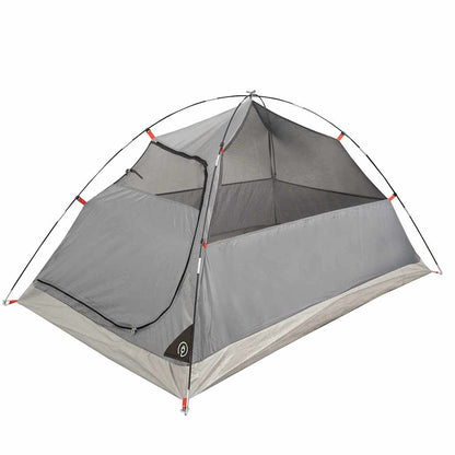 Detail van de vidaXL koepeltent in bruin, met een zichtbare ventilatierooster en waterdichte afwerking.