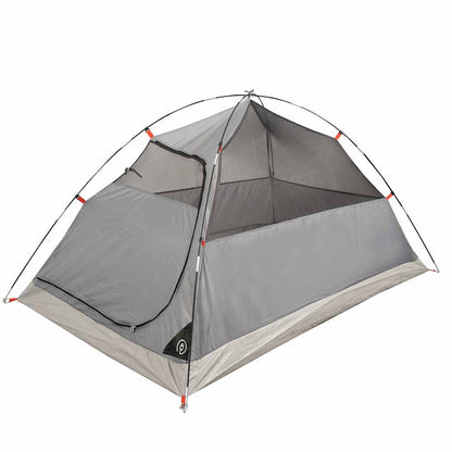 Detail van de vidaXL koepeltent met waterdichte grijze bekleding en ventilatieroosters.