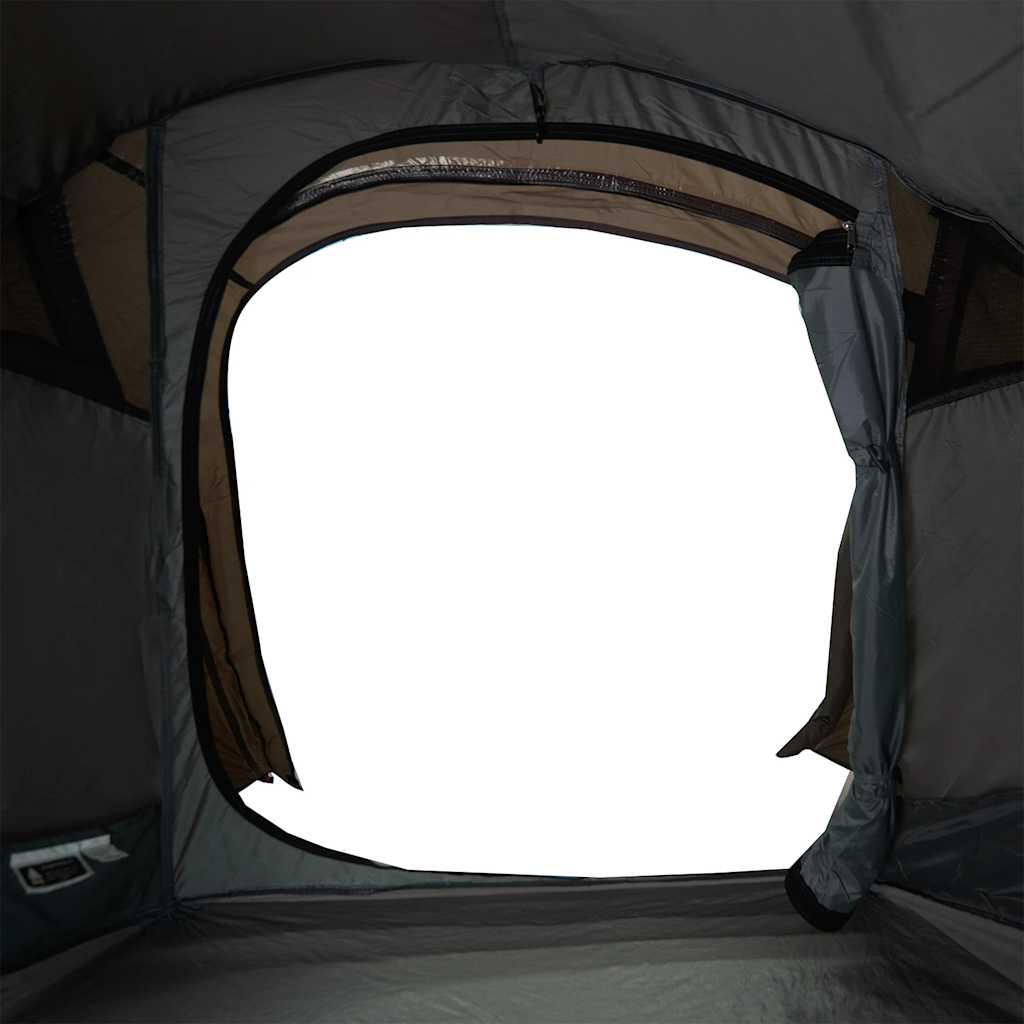 Detail van de ruime ingang van de vidaXL 3-persoons tunneltent met ventilatierooster.