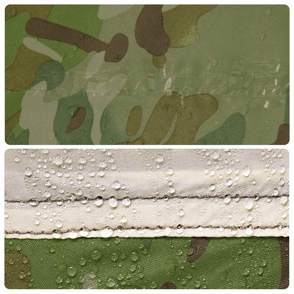 Detail van de waterdichte camouflage stof van de vidaXL koepeltent.