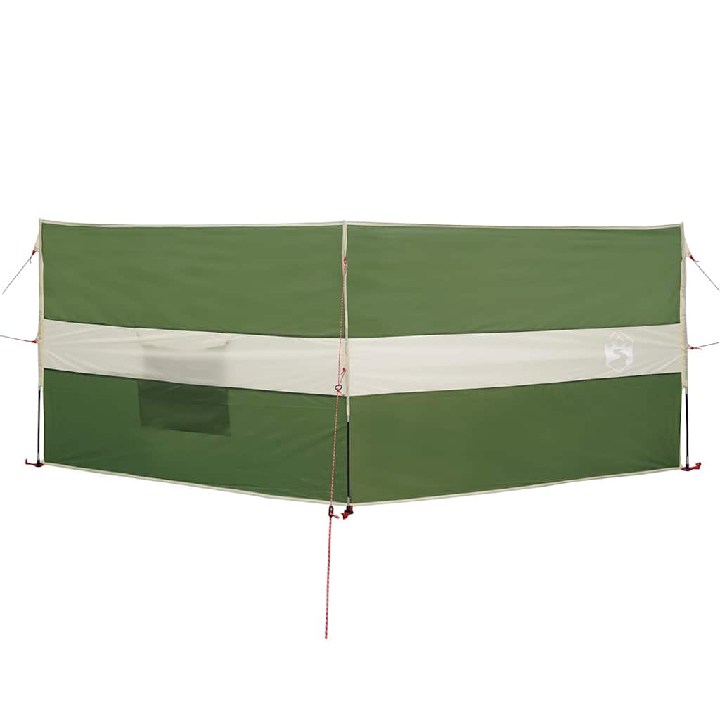 Detail van het groene vidaXL windscherm met waterdichte stof en stevige bevestiging.