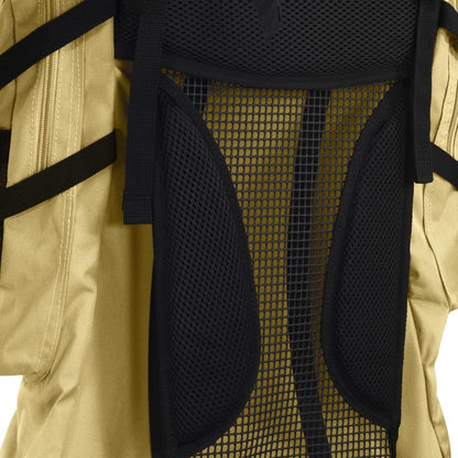 Detail van de achterkant van de vidaXL wandelrugzak met ademend mesh voor extra comfort.