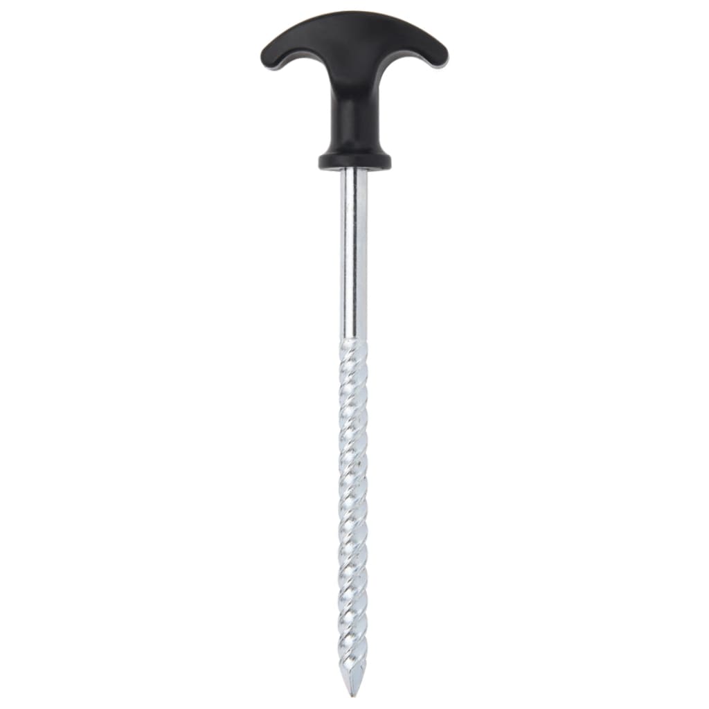 Detail van de vidaXL tentharing, gegalvaniseerd staal met T-vormige handgreep.