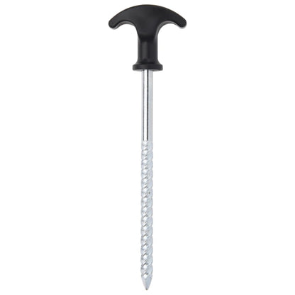 Detail van de vidaXL tentharing, gegalvaniseerd staal met T-vormige handgreep.