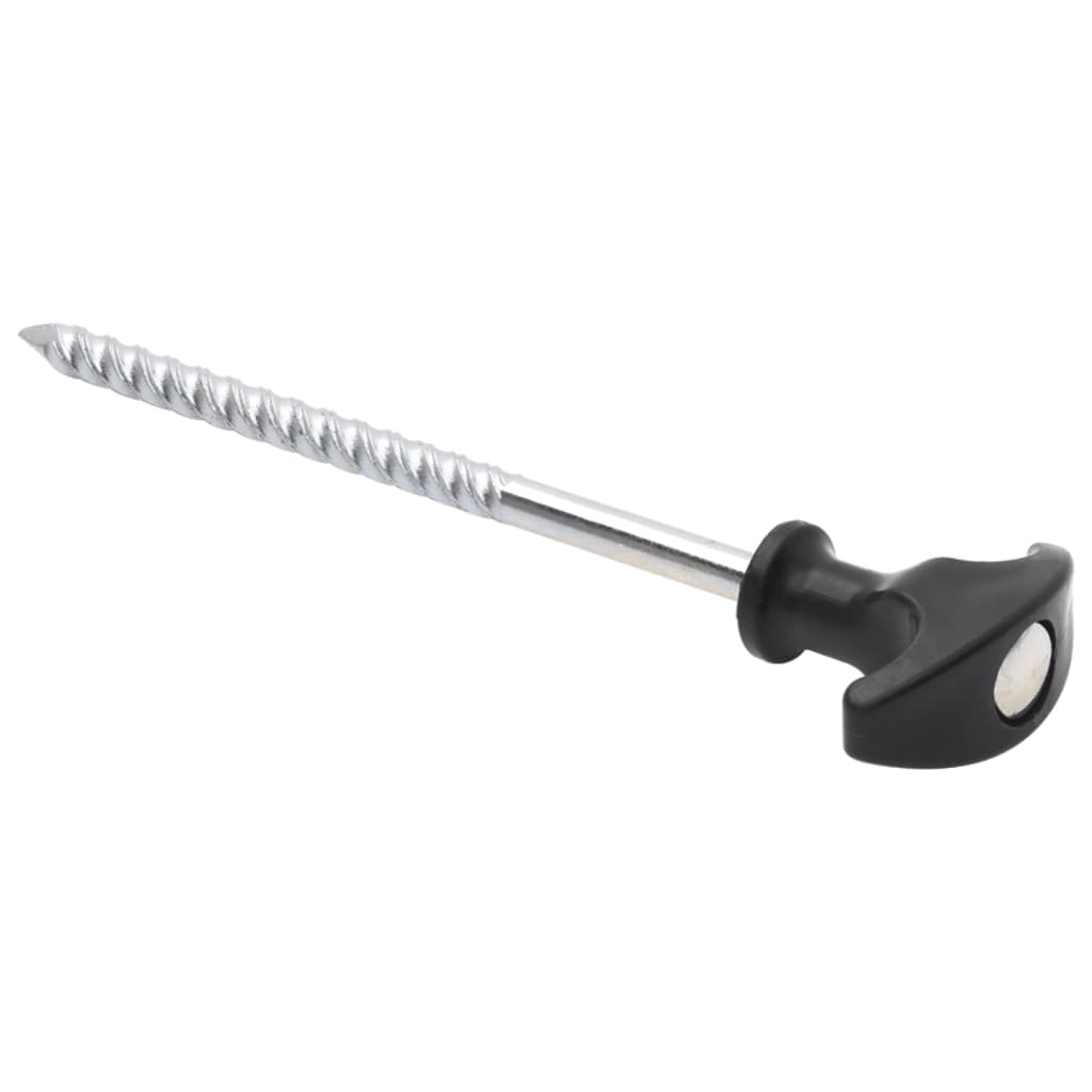 Detail van de vidaXL tentharing met schroefdraad en T-vormig handvat.