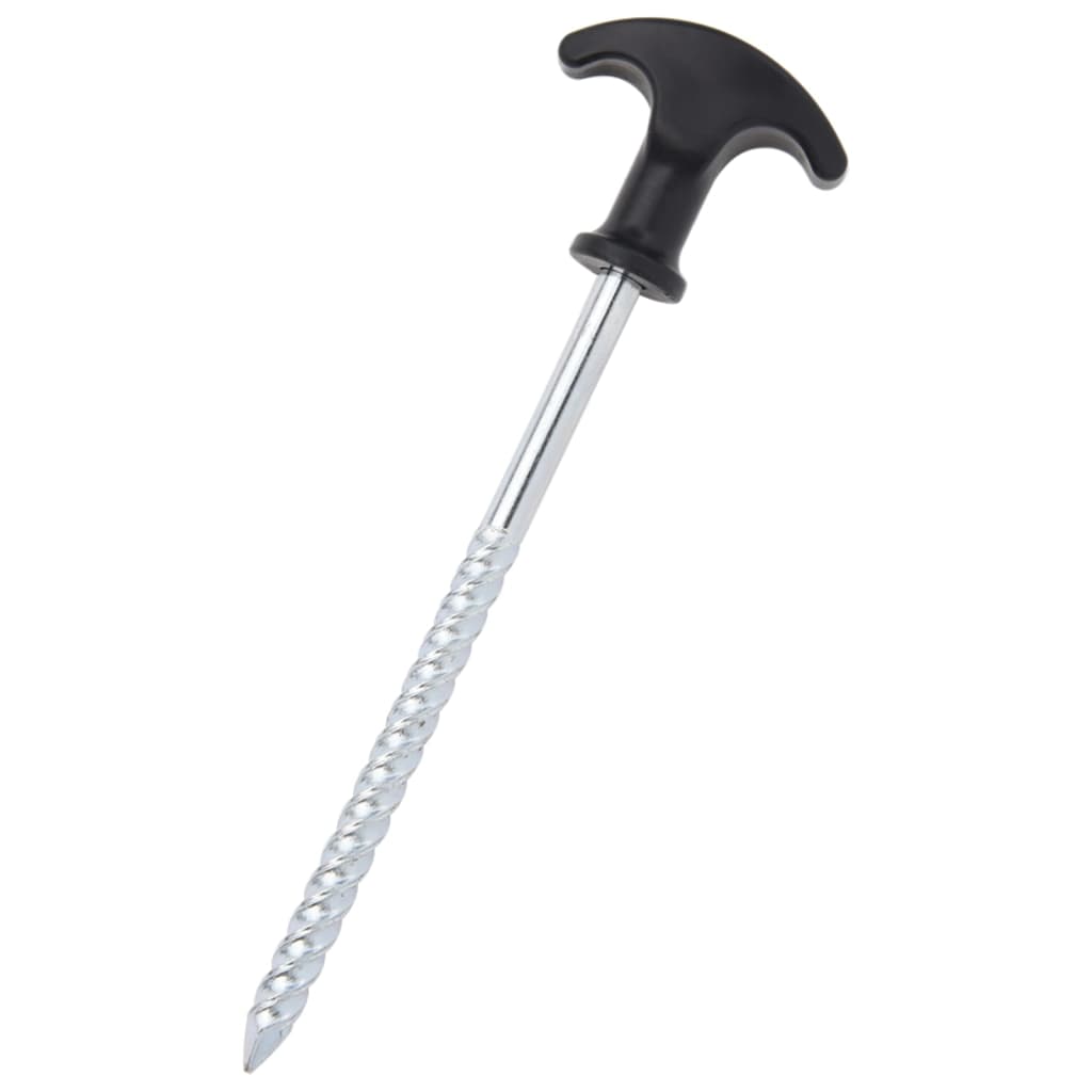 Detail van de vidaXL tentharing met T-vormig handvat en schroefdraad voor optimale grip.