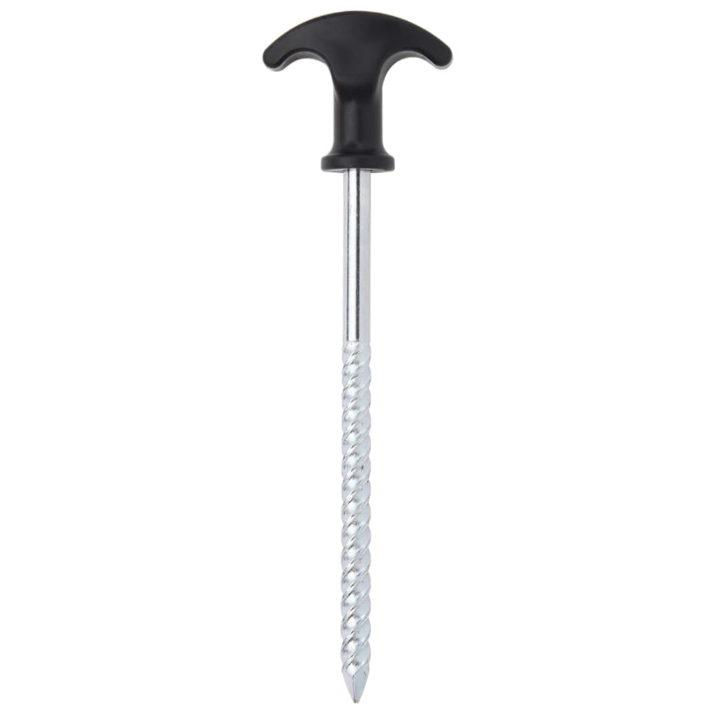 Detail van de vidaXL tentharing met T-vormige handgreep en schroefdraad.