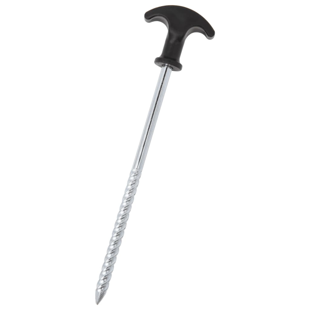 T-vormige top van de vidaXL tentharingen met schroefdraad voor stevige grip.
