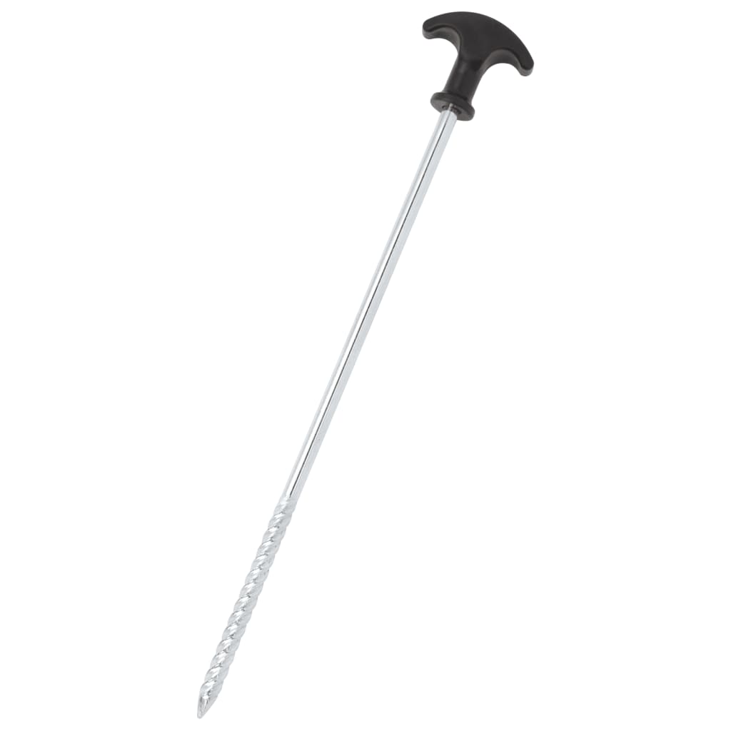 Detail van de vidaXL Tentharing met T-vormige handgreep en gegalvaniseerd staal.