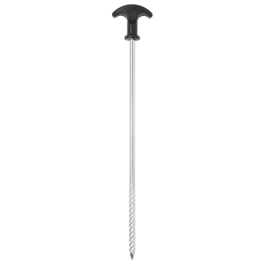Detail van de vidaXL Tentharing met T-vormige handgreep en gegalvaniseerd staal.