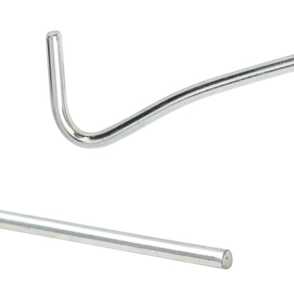 Detail van de vidaXL tentharing met een gebogen uiteinde voor stevige verankering.