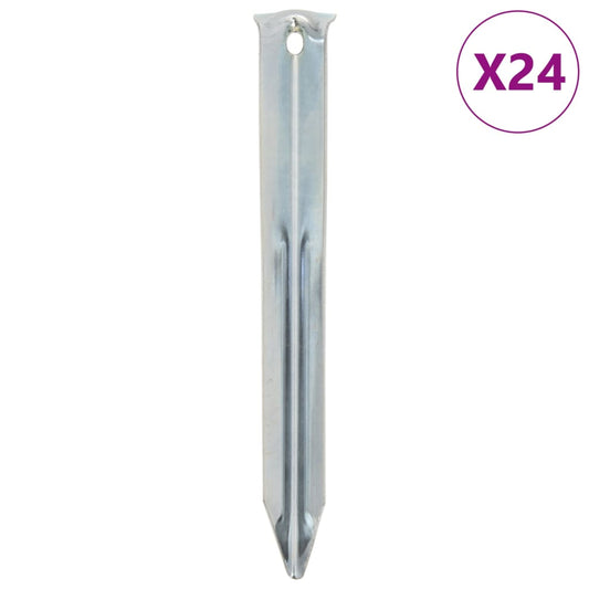Gegalvaniseerde vidaXL tentharing van 20 mm, 17 cm lang, in een set van 24.