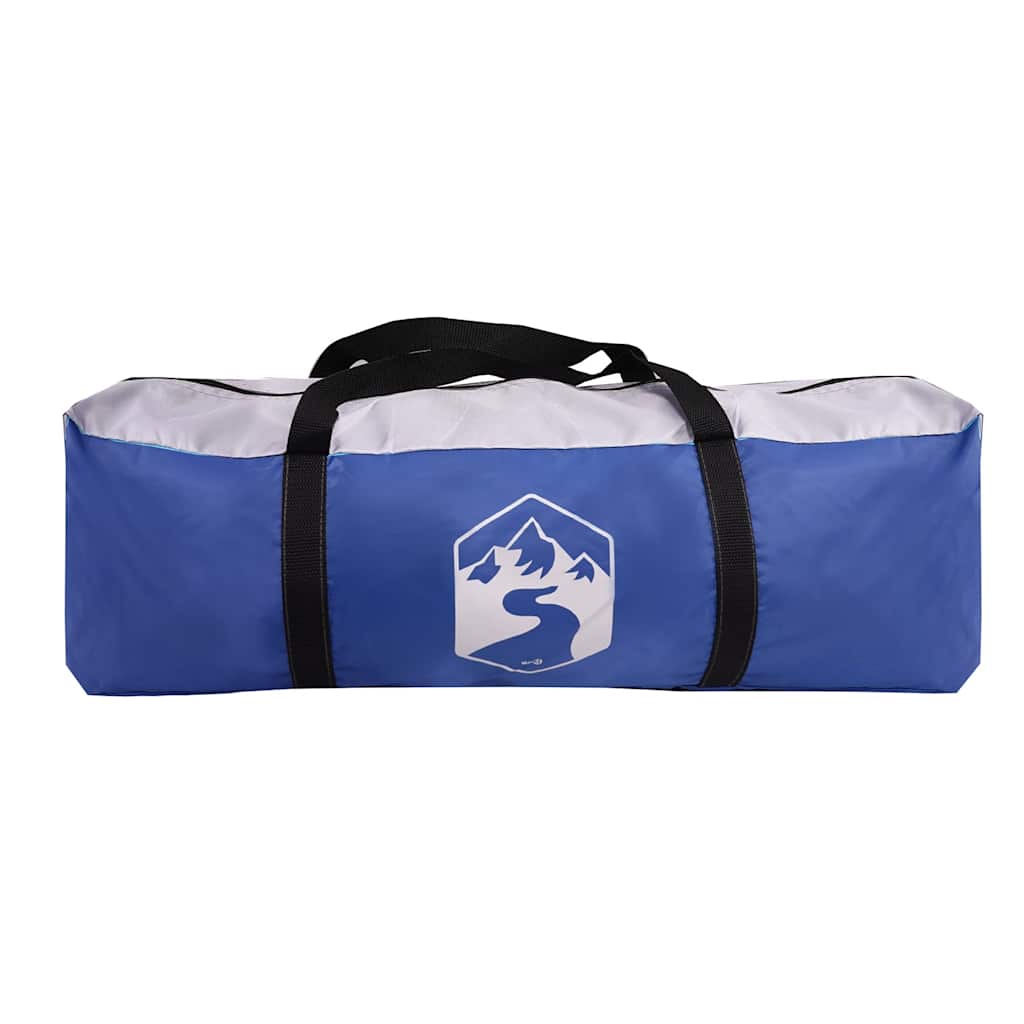 Azuurblauwe vidaXL partytent in draagtas, ideaal voor buitengebruik.