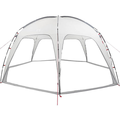 Detail van de grijze vidaXL partytent met waterdichte constructie en flexibele stokken.