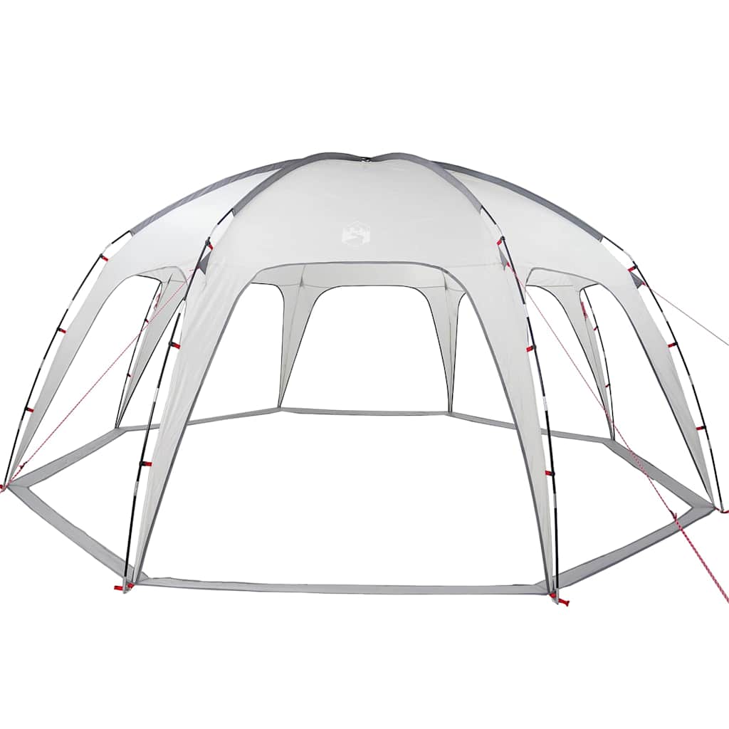 Detail van de vidaXL partytent in grijs, met een lichtgewicht en waterdicht ontwerp.