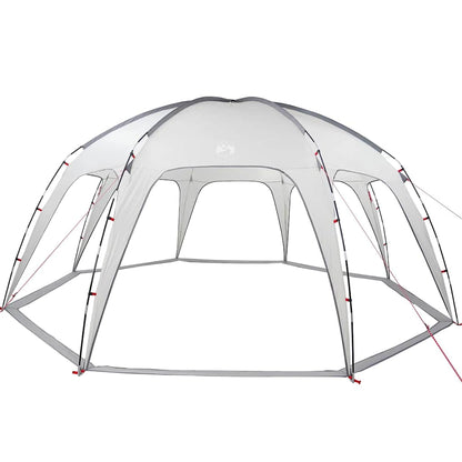 Detail van de vidaXL partytent in grijs, met een lichtgewicht en waterdicht ontwerp.