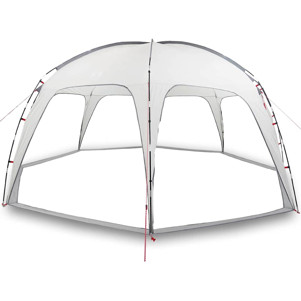 Detail van de vidaXL waterdichte partytent met een open zijaanzicht en stevige structuur.