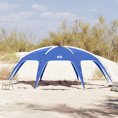 Zijaanzicht van de azuurblauwe vidaXL partytent, ideaal voor buitenbijeenkomsten.