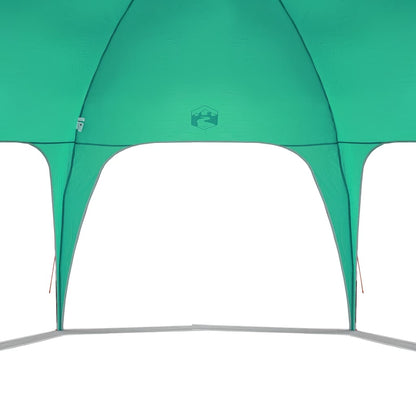 Detail van de zeegroene partytent vidaXL met waterdichte bovenkant en stevige constructie.