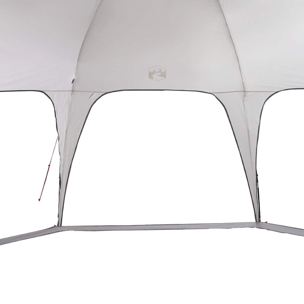Detail van de grijze vidaXL partytent met waterdichte zijwanden en open voorkant.