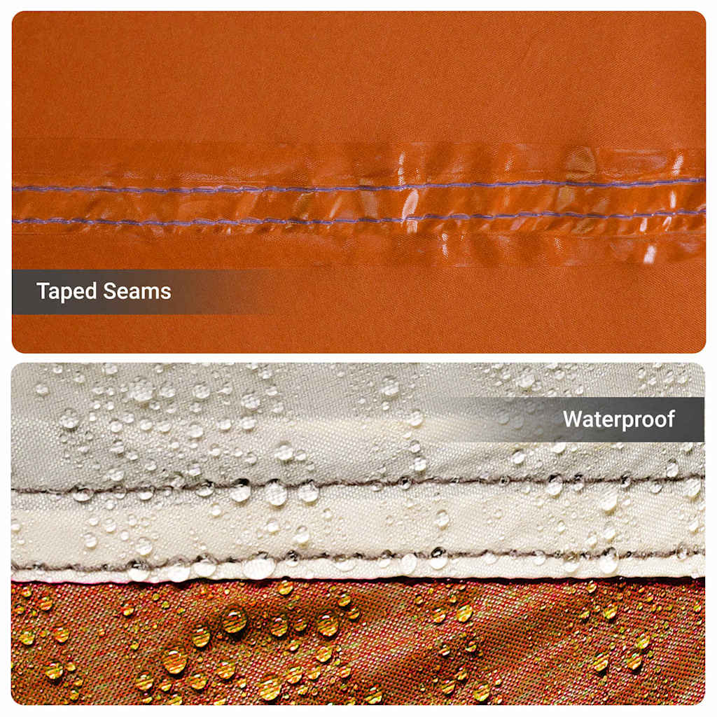 Detail van de waterdichte naden en het waterafstotende materiaal van de vidaXL gezinstent.