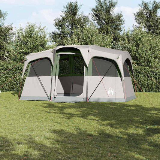 VidaXL gezinstent in wit en groen, ruime opzet met ventilatie en stalen constructie.
