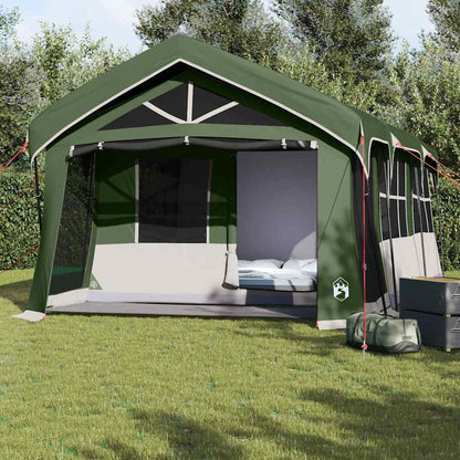 VidaXL gezinstent in groen en wit, ruime opzet met stalen frame en open voorkant.