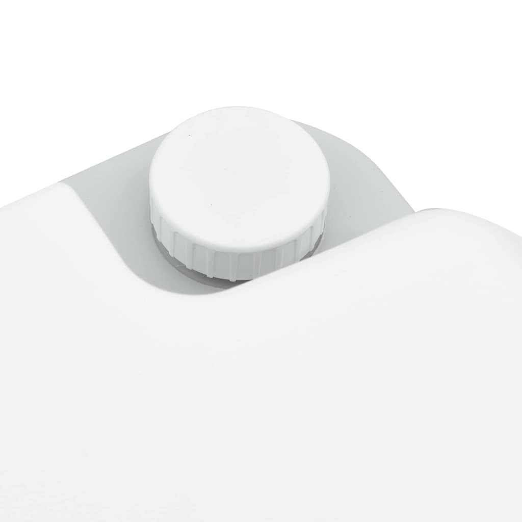 Detail van de witte afsluitdop van het vidaXL campingtoilet.