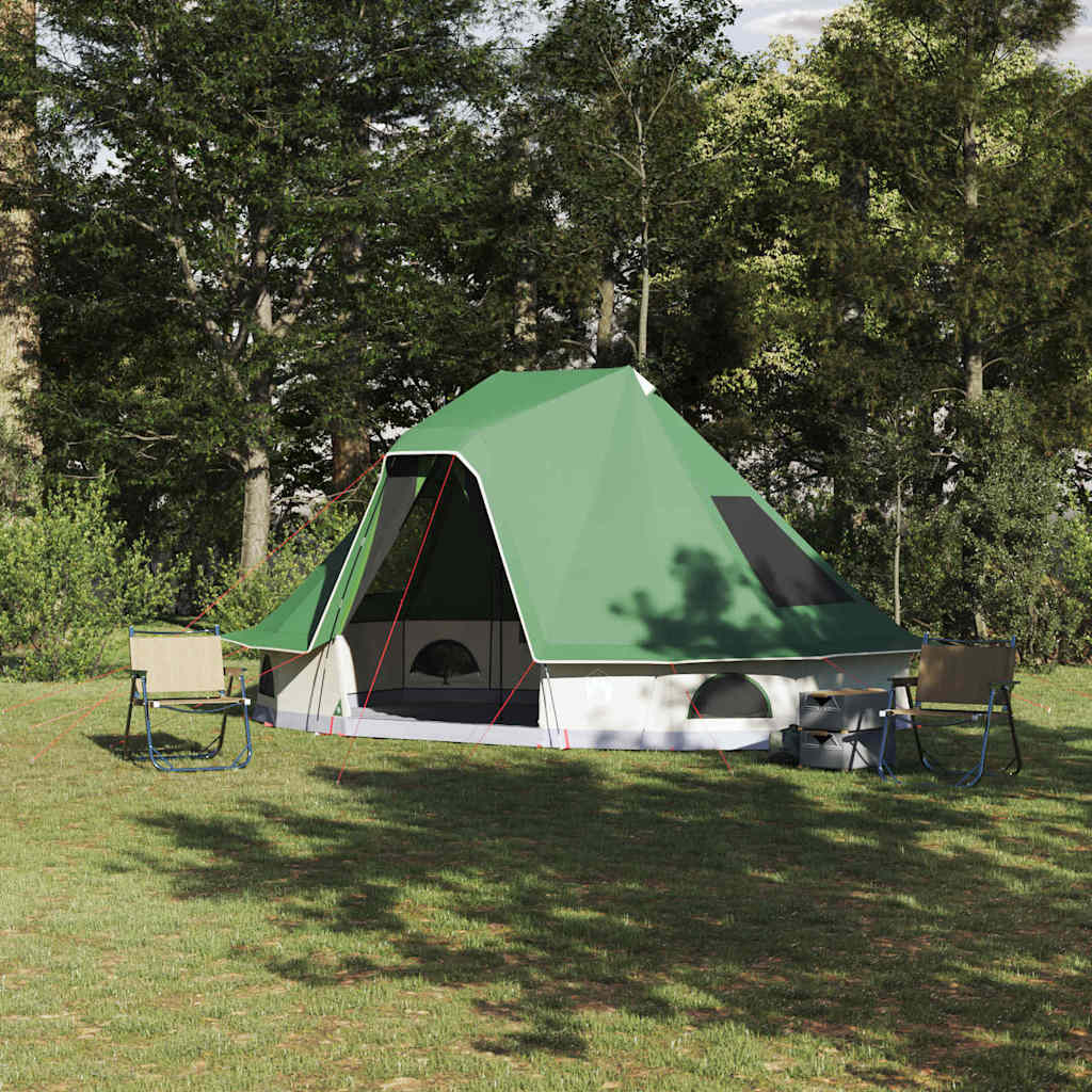 VidaXL Tipi Tent in groen, ruime opzet met modern ontwerp, ideaal voor kamperen.