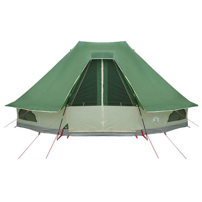 Detail van de vidaXL Tipi Tent in groen, met zijaanzicht en open ingangen.