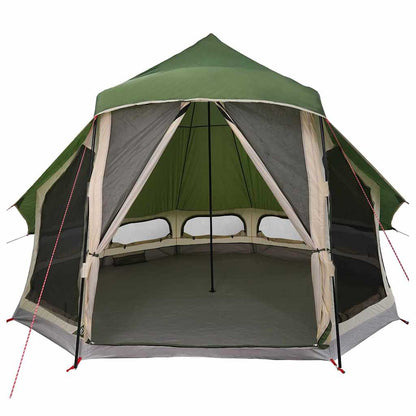 Detail van de vidaXL Tipi Tent met groene buitenkant en ruime binnenruimte.