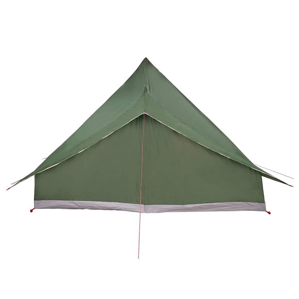 Detail van de groene vidaXL Tipi Tent met winddichte zijwanden en scherpe punt.