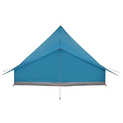 Zijaanzicht van de vidaXL Tipi Tent in blauw met winddichte coating.