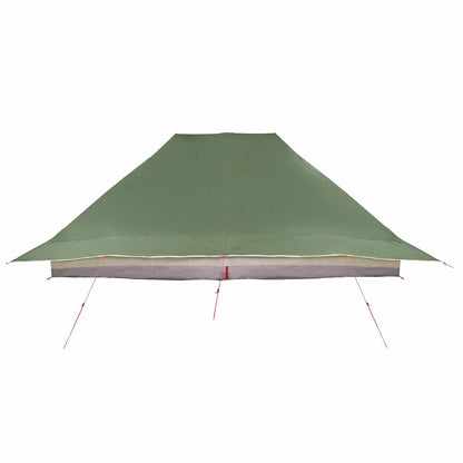 Detail van het groene dak van de vidaXL Tipi Tent met opslag.