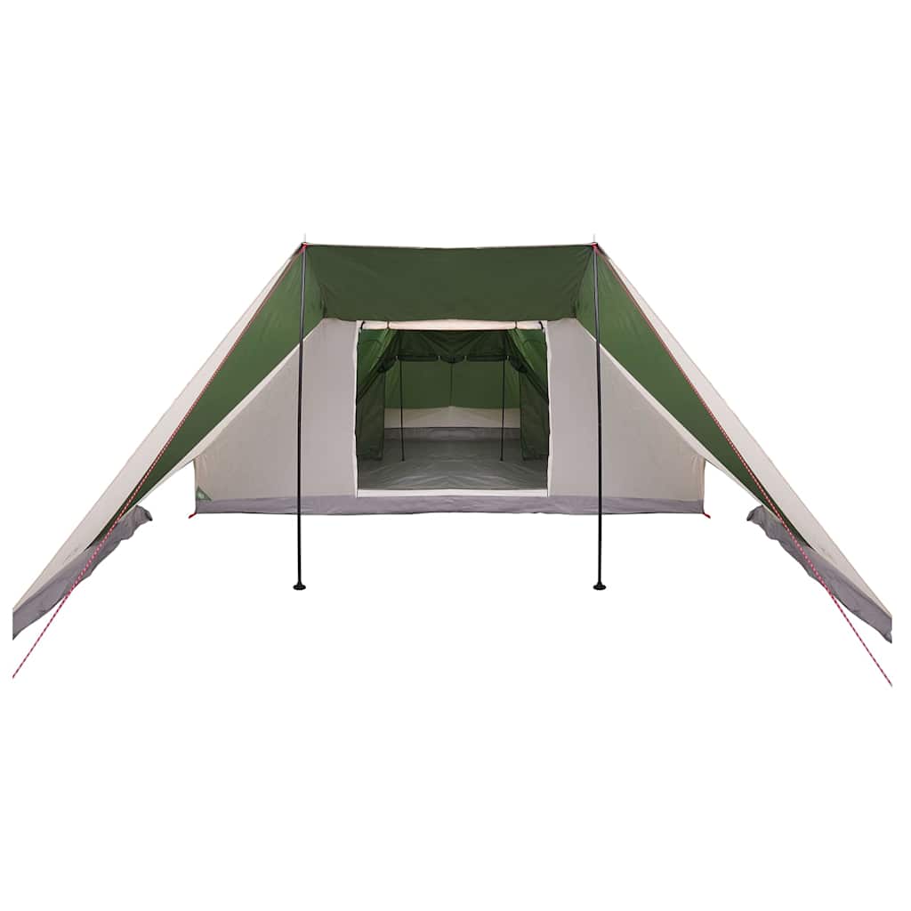 Detail van de vidaXL Tipi Tent met groene dak en open ingangsdoek.