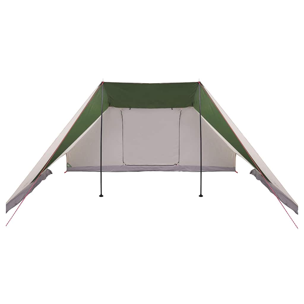 Detail van de vidaXL Tipi Tent met groene bovenkant en open voorkant.