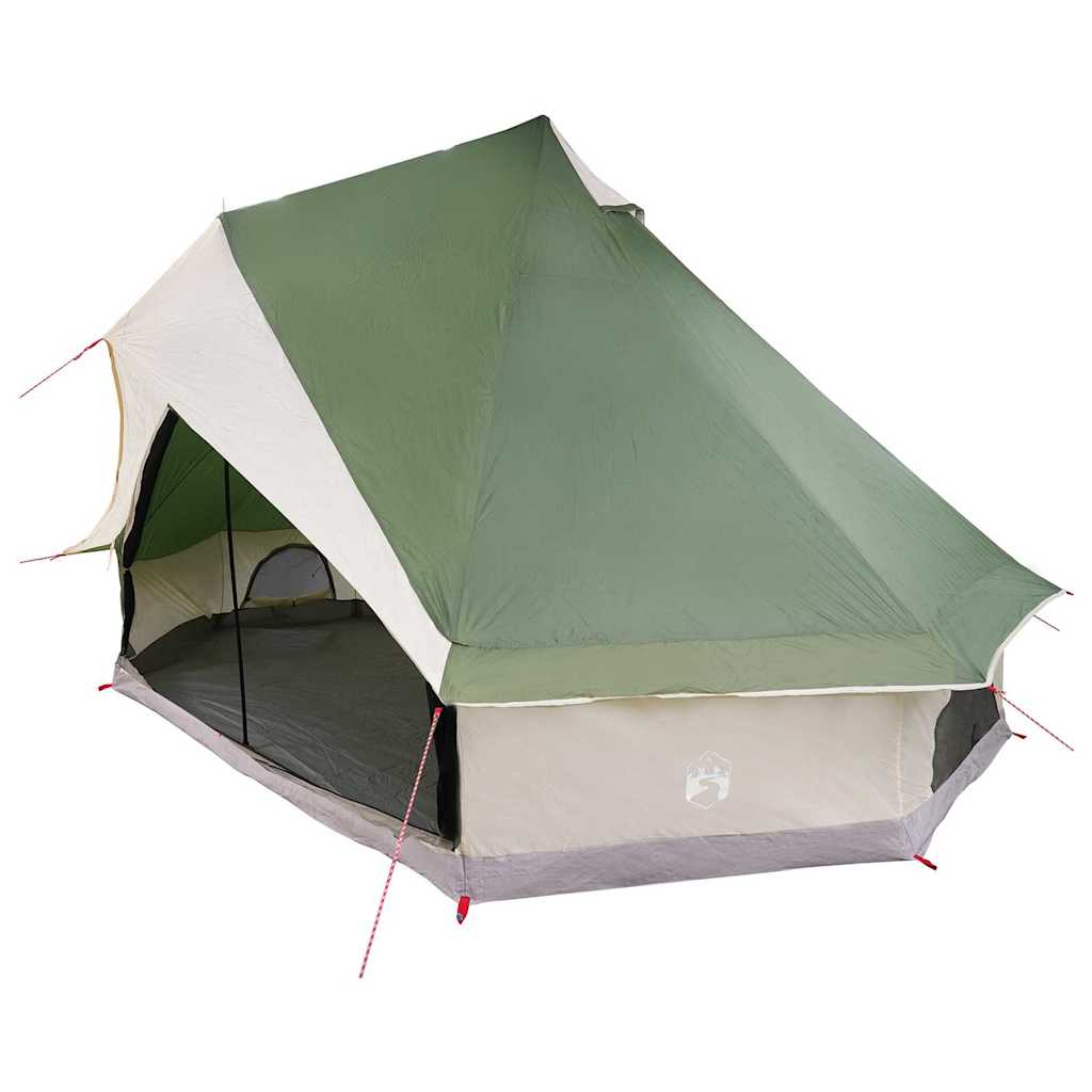 Detail van de vidaXL Tipi Tent in groen met een lichtgewicht ontwerp en E-poort.