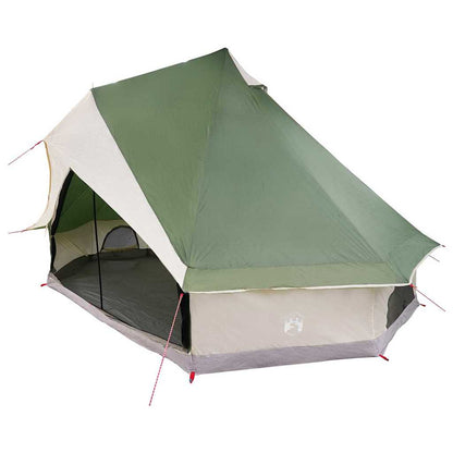 Detail van de vidaXL Tipi Tent in groen met een lichtgewicht ontwerp en E-poort.