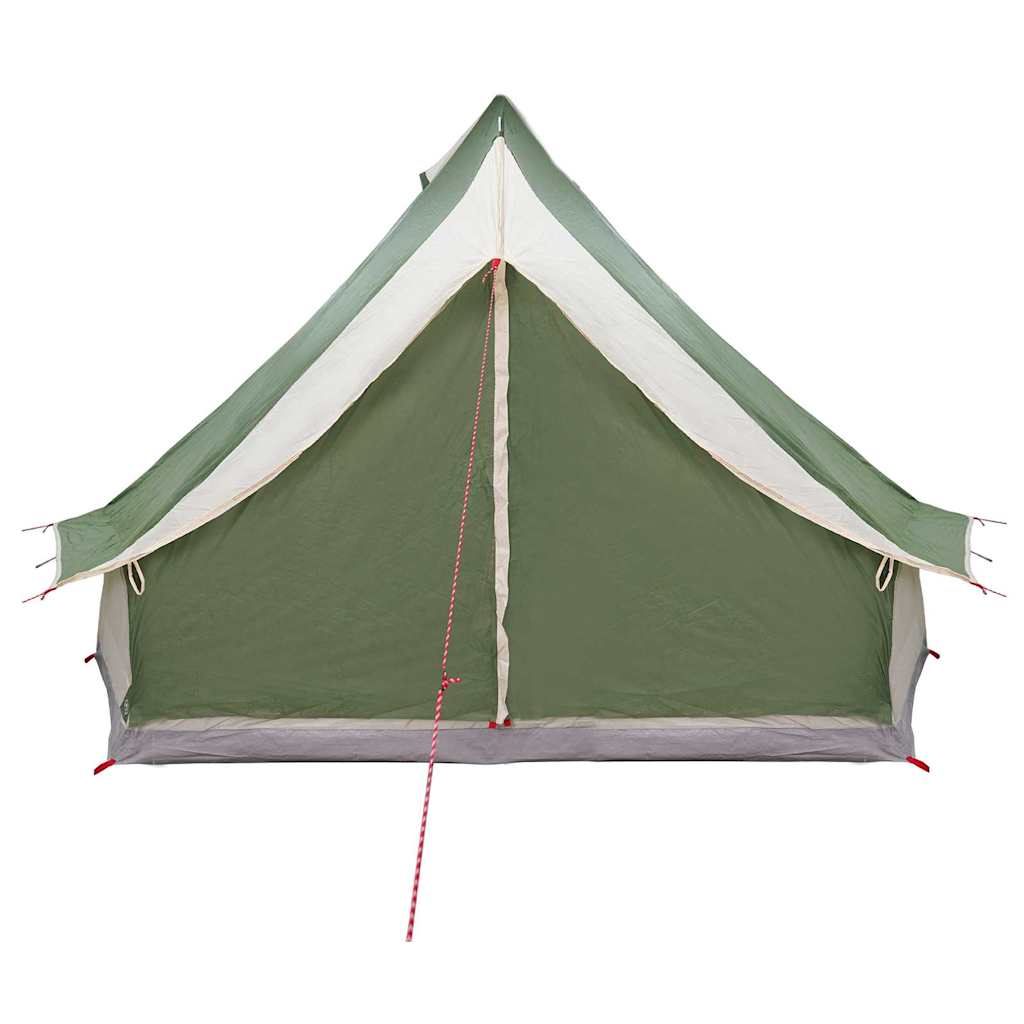 Detail van de groene vidaXL Tipi Tent met een stevige voorzijde en E-poort.