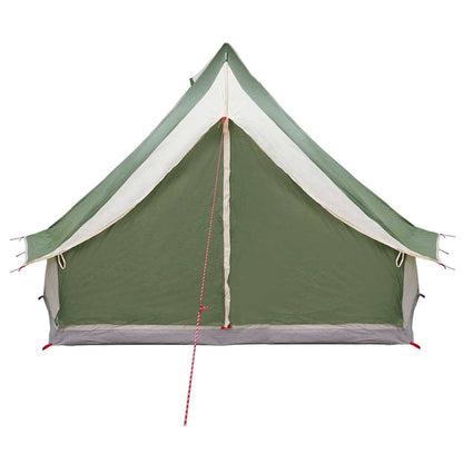 Detail van de groene vidaXL Tipi Tent met een stevige voorzijde en E-poort.