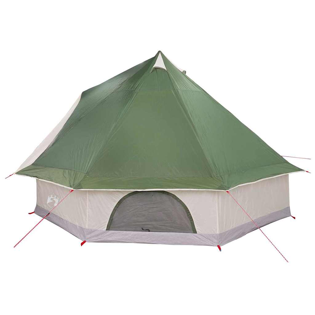 Detail van de vidaXL groene Tipi Tent met E-poort en stevige constructie.