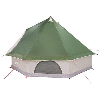 Detail van de vidaXL groene Tipi Tent met E-poort en stevige constructie.