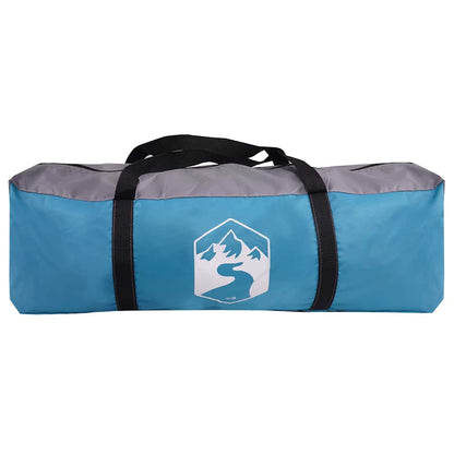 Blauwe vidaXL Tipi Tent met handige draagtas voor eenvoudig transport.
