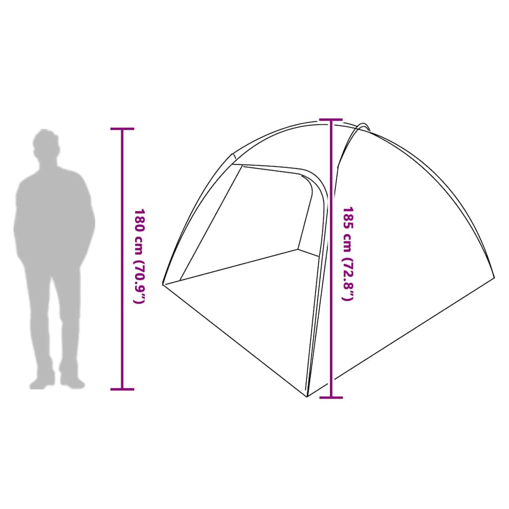 Afmetingen van de vidaXL huisje tent met dak, inclusief hoogte en breedte.