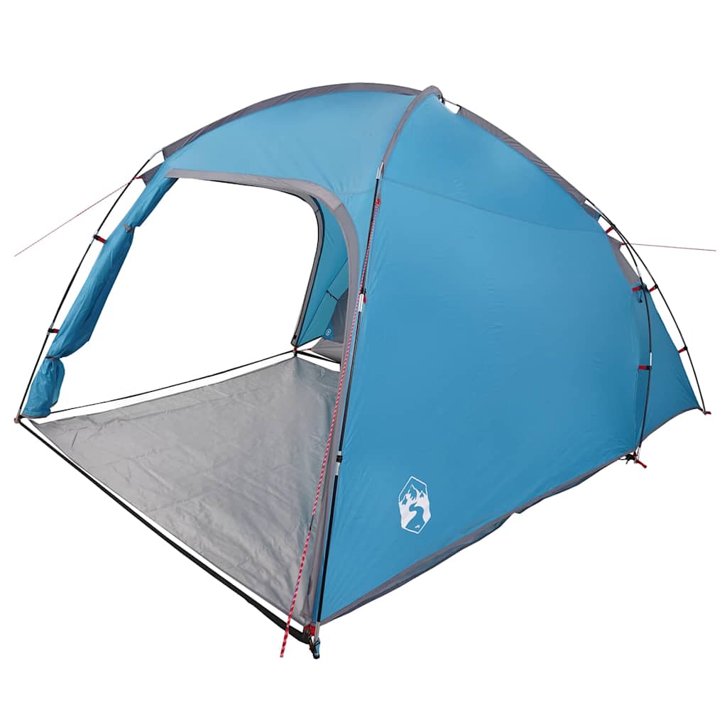 Detail van de blauwe vidaXL Huisje Tent met open ingang en ruime binnenruimte.