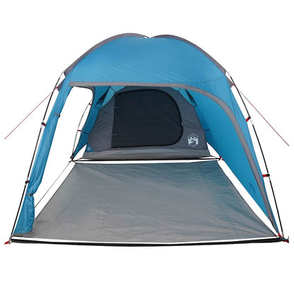 Zijaanzicht van de vidaXL Huisje Tent in blauw met een ruime ingang en stevige vloer.