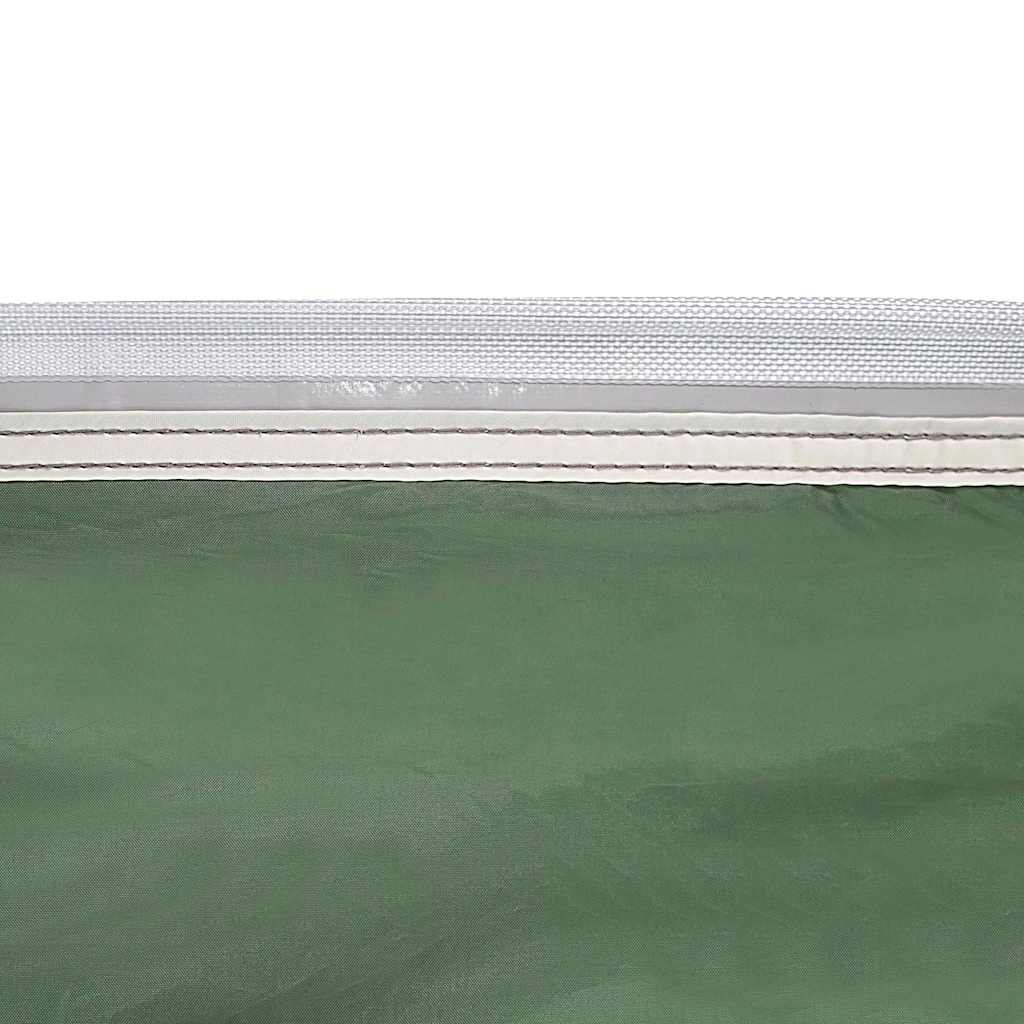 Detail van de groene vidaXL waterdichte zeilrand met verstevigingen en stiksels.