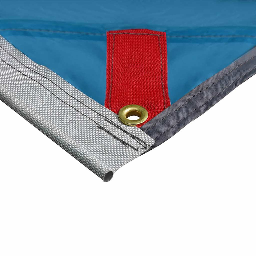 Detail van de vidaXL waterbestendige tarp met metalen oog en versterkte rand.